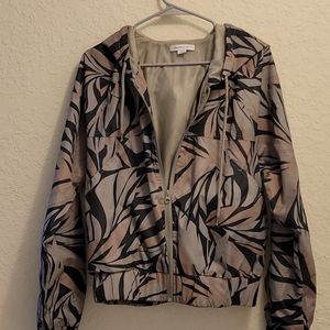 Oneill zip front hooded rain jacket. New no tags